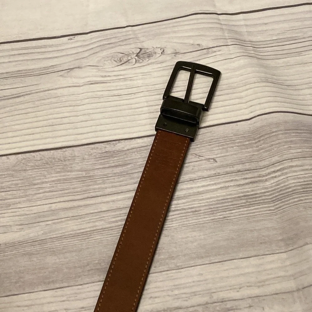 Boy’s black/brown faux leather reversible belt